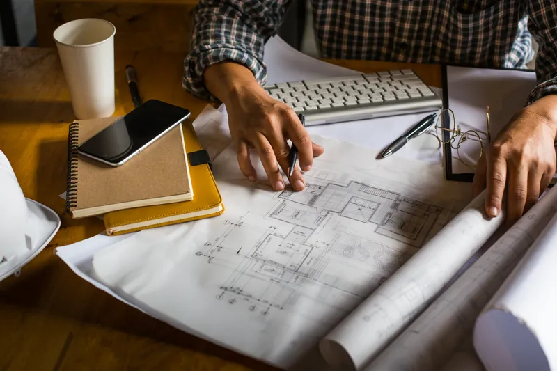 Architectural plans for a residential development